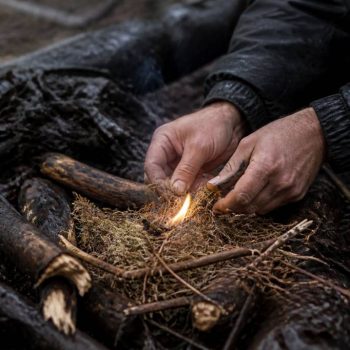How to start a fire with wet wood in survival situations
